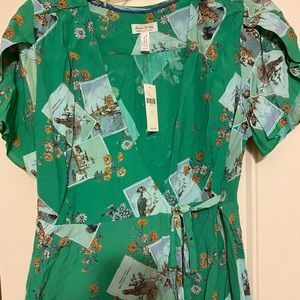 NWT Anthropologie Meadow Rue Tie Top Size 8